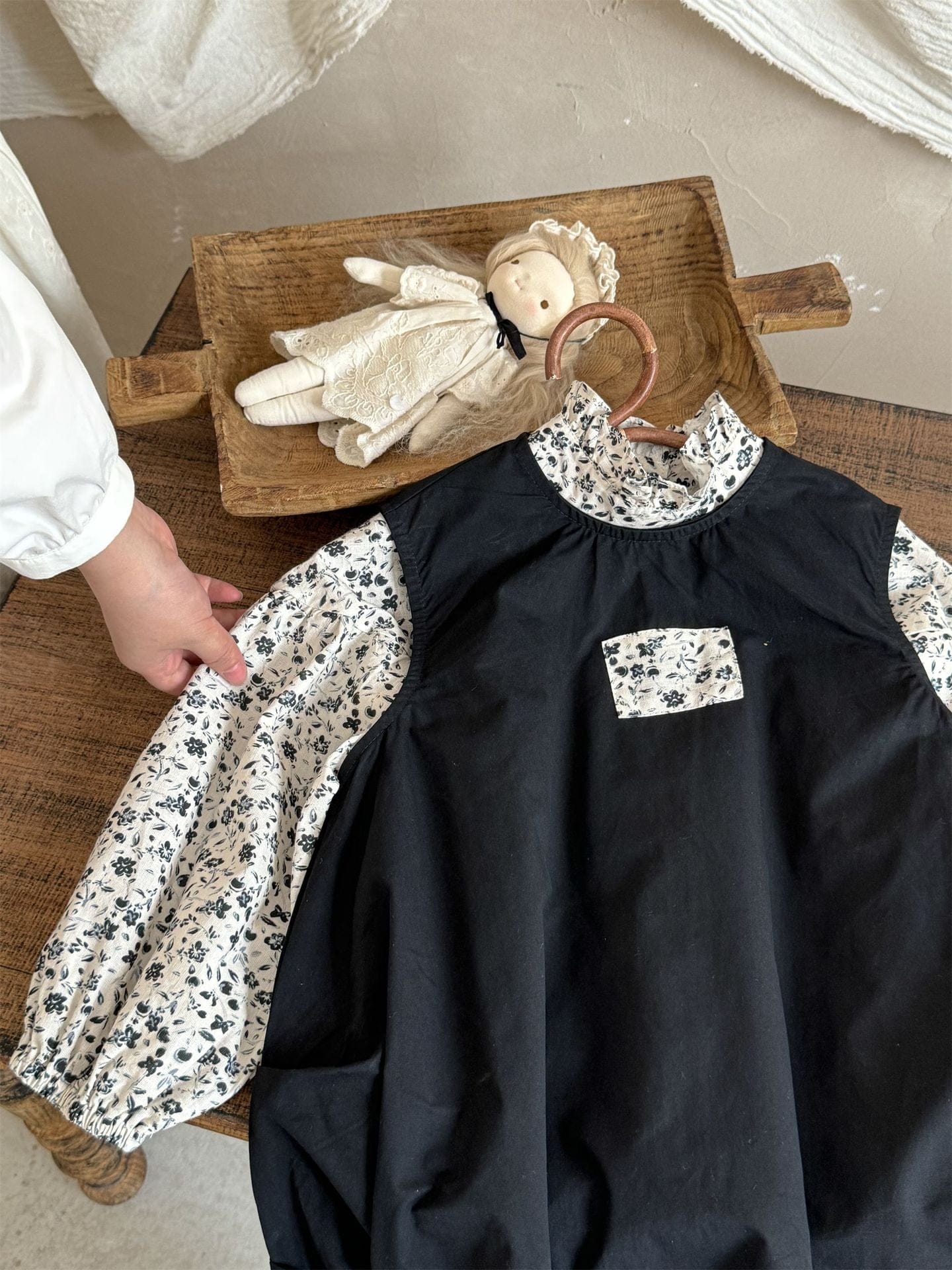 長袖シャツ・ブラウス 小花柄ハイネックブラウス キッズギャザーブラウス【mh0010994】