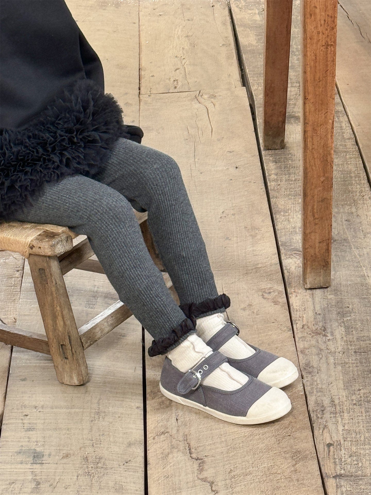 レギンスパンツ フリル裾メロウリブレギンス キッズパンツ【mh0011003】