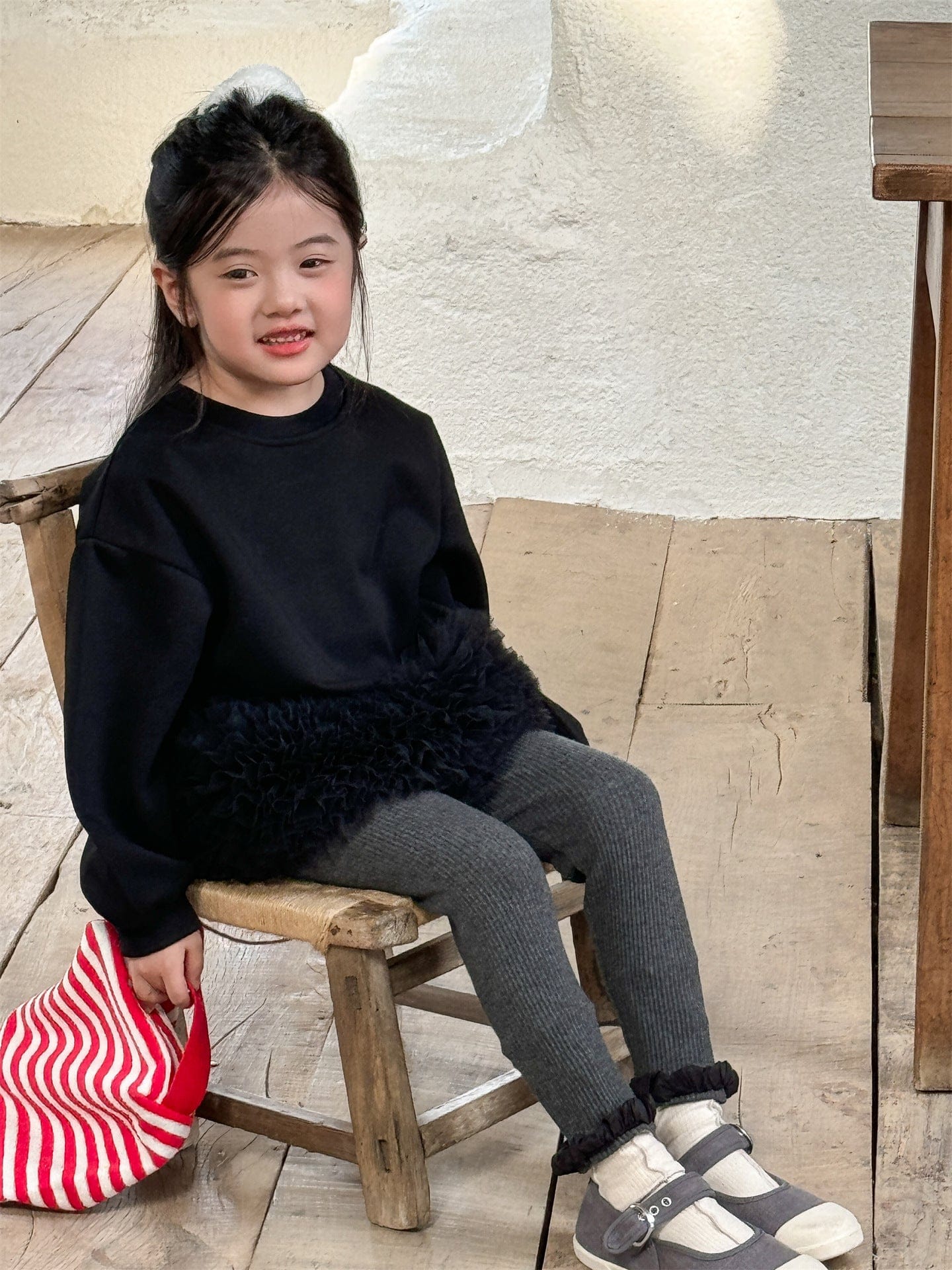 レギンスパンツ フリル裾メロウリブレギンス キッズパンツ【mh0011003】