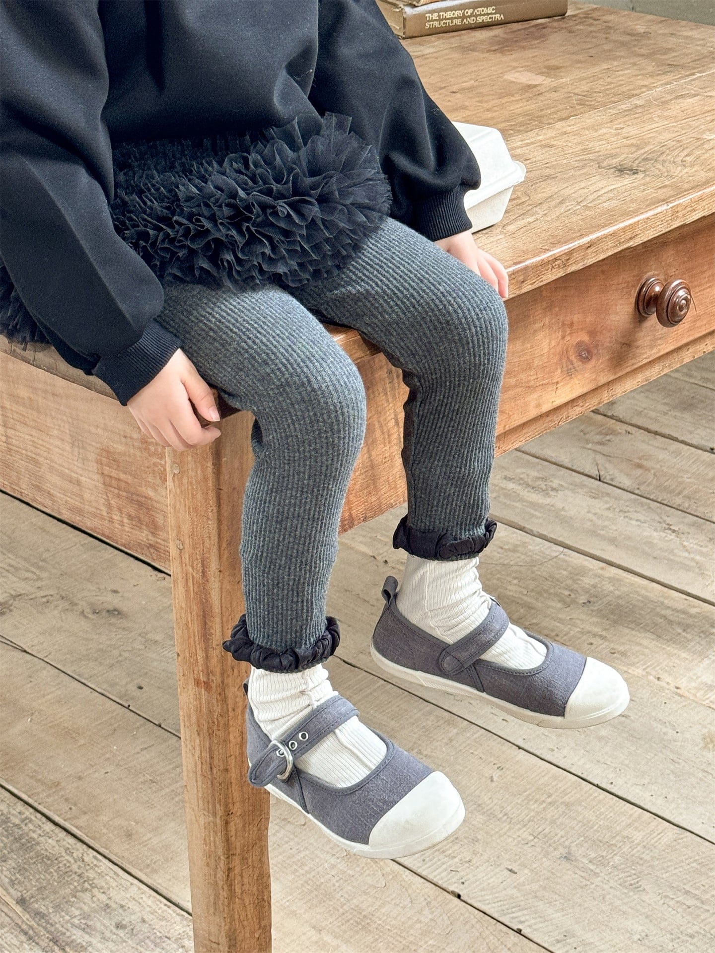 レギンスパンツ フリル裾メロウリブレギンス キッズパンツ【mh0011003】