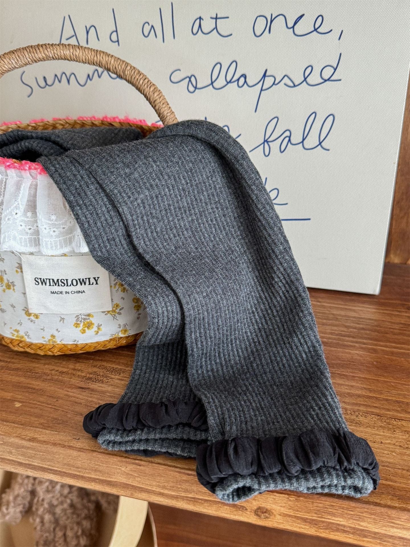 レギンスパンツ フリル裾メロウリブレギンス キッズパンツ【mh0011003】