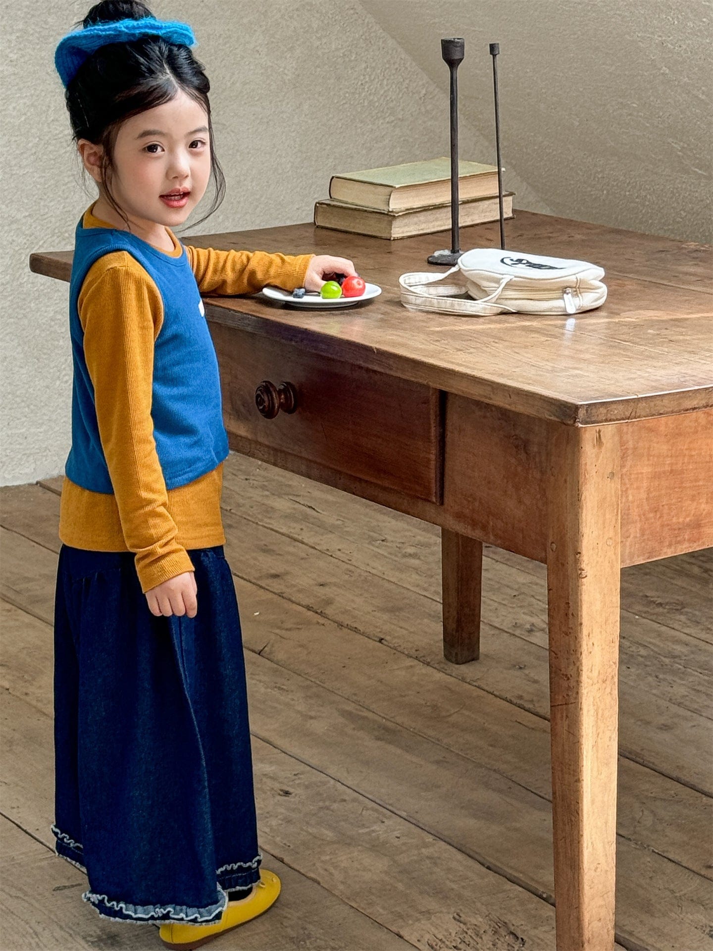 デニムパンツ フリルヘムデニムガウチョパンツ【mh0011006】