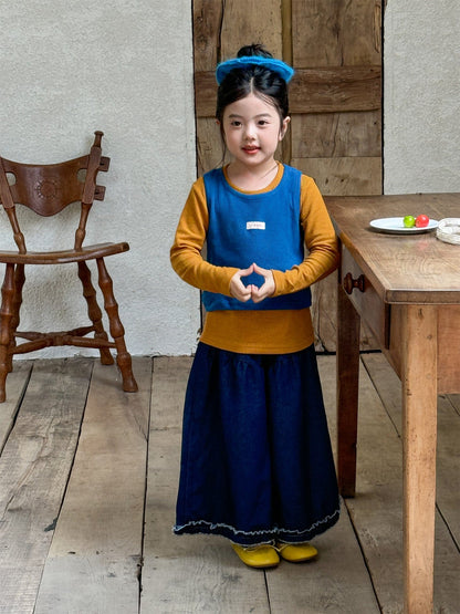 デニムパンツ フリルヘムデニムガウチョパンツ【mh0011006】