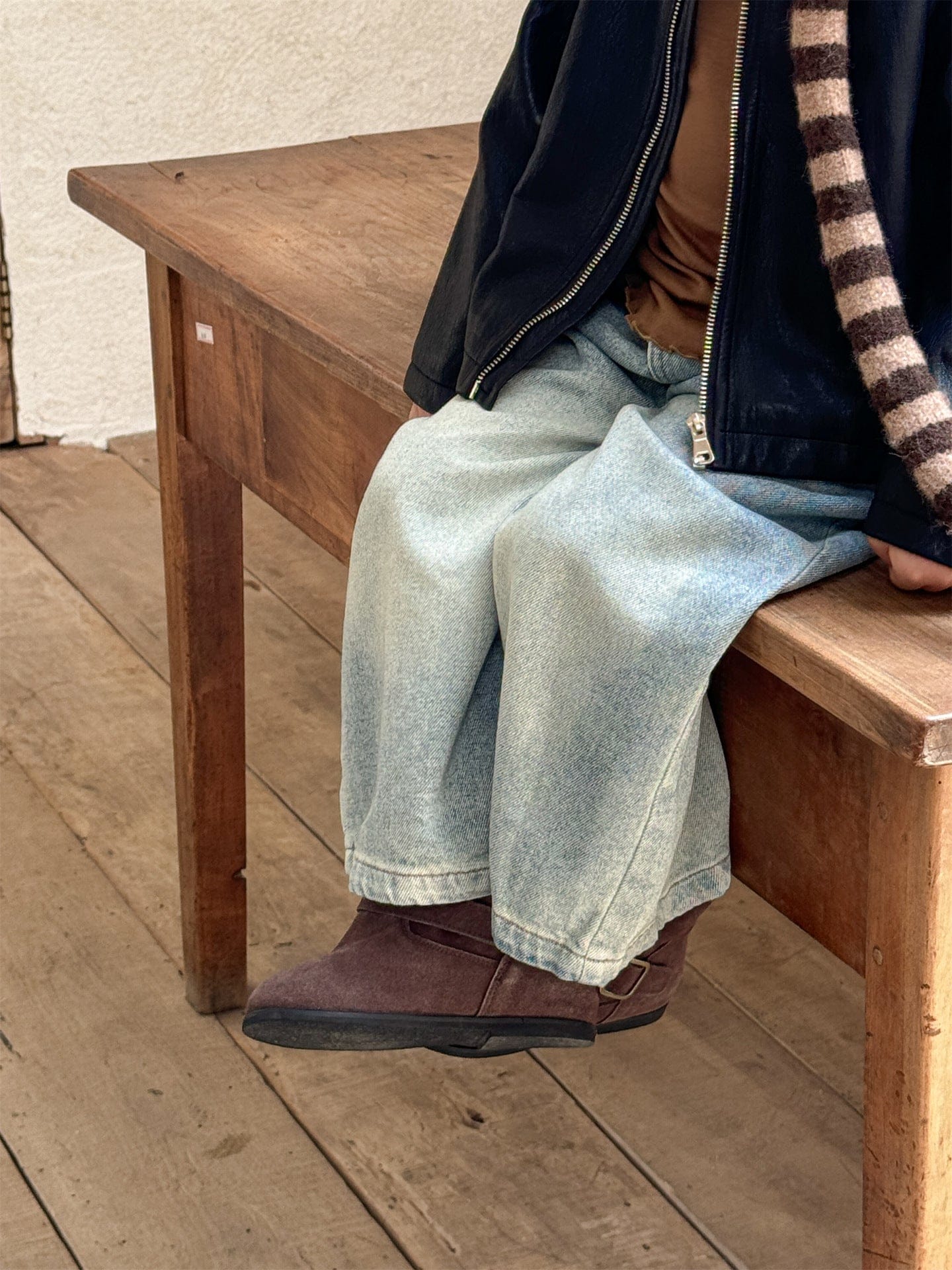 ショートコート・ジャケット・ジャンパー フェイクレザーライダースジャケット キッズブルゾン【mh0011008】