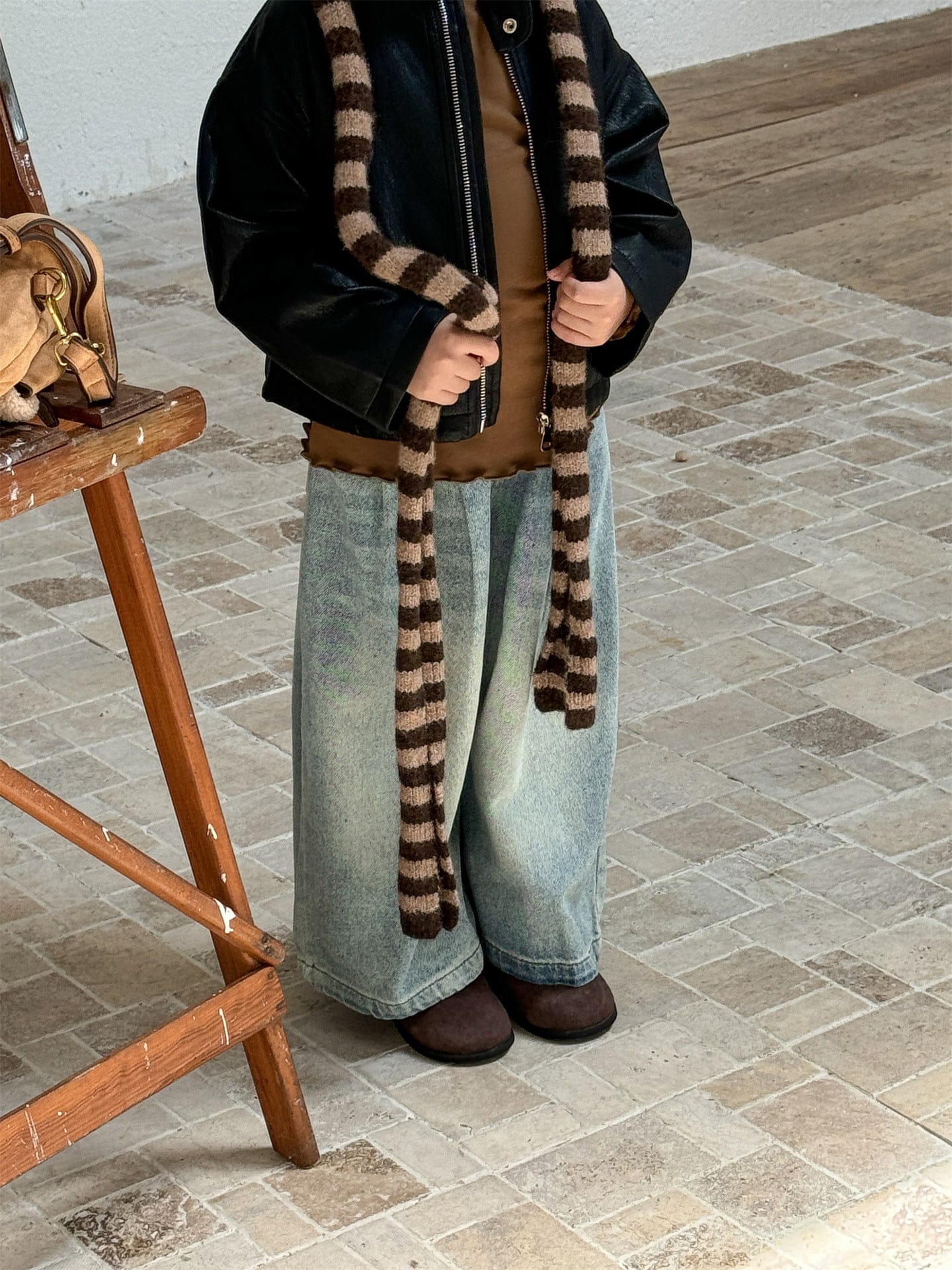 ショートコート・ジャケット・ジャンパー フェイクレザーライダースジャケット キッズブルゾン【mh0011008】