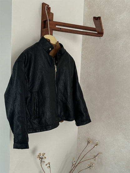 ショートコート・ジャケット・ジャンパー フェイクレザーライダースジャケット キッズブルゾン【mh0011008】