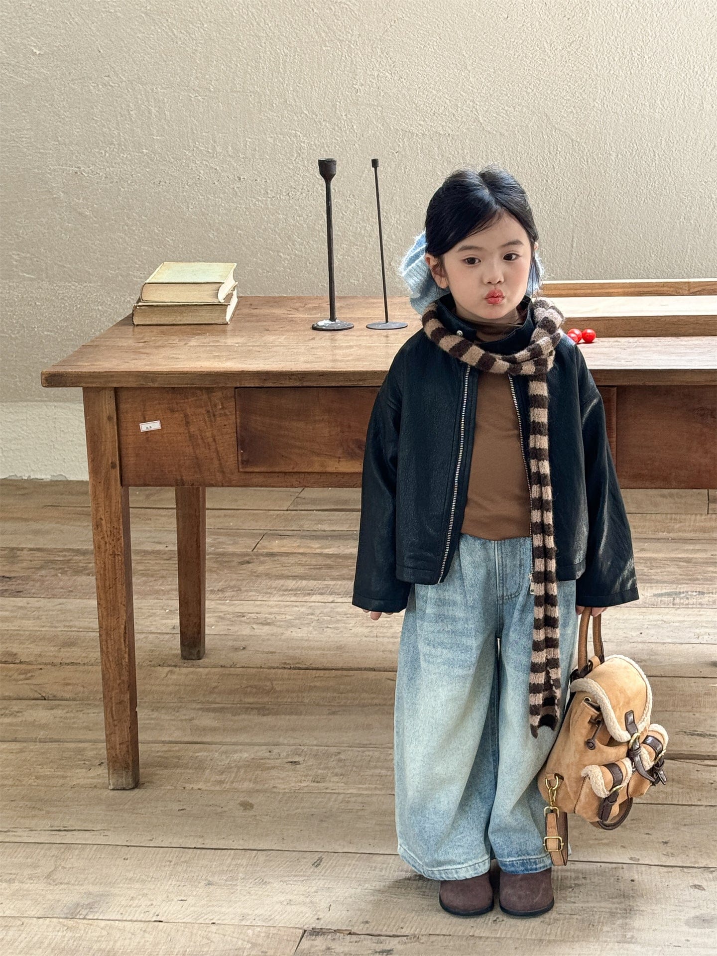 ショートコート・ジャケット・ジャンパー フェイクレザーライダースジャケット キッズブルゾン【mh0011008】