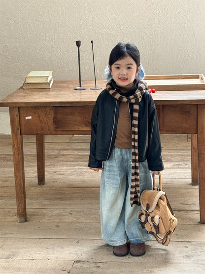 ショートコート・ジャケット・ジャンパー フェイクレザーライダースジャケット キッズブルゾン【mh0011008】