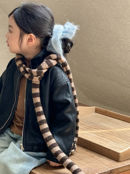 ショートコート・ジャケット・ジャンパー フェイクレザーライダースジャケット キッズブルゾン【mh0011008】