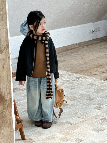 ショートコート・ジャケット・ジャンパー フェイクレザーライダースジャケット キッズブルゾン【mh0011008】