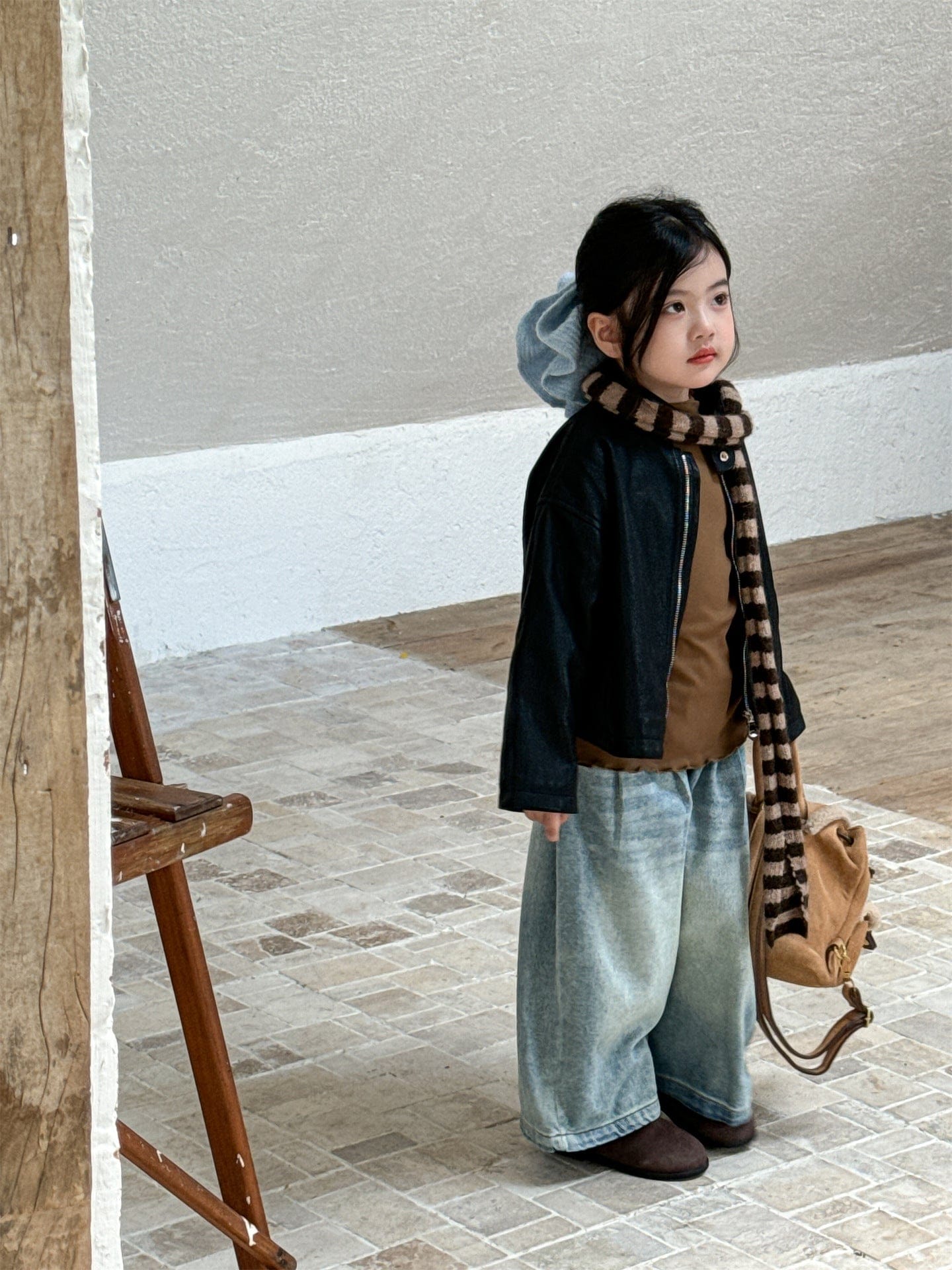 ショートコート・ジャケット・ジャンパー フェイクレザーライダースジャケット キッズブルゾン【mh0011008】