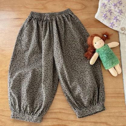 ロングパンツ・スウェットパンツ printed / 2T (90) キッズパンツ フラワープリントルーズロングランタンパンツ【mh-0008938】