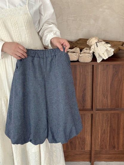 長袖セットアップ ニット前あきベスト/ラッフル襟長袖Tシャツ/ピンドットバルーンルーズロングパンツ【mh0010537】