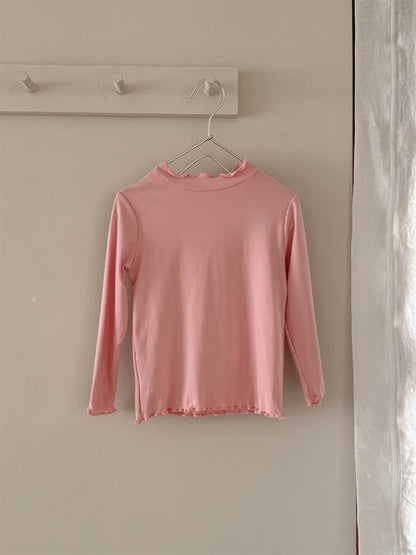 長袖Tシャツ Pink / 90cm 長袖Tシャツ シンプルベーシックフリルインナーTシャツ【mh0009203】