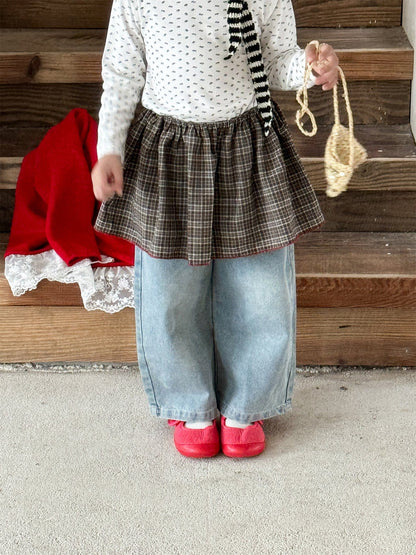 長袖Tシャツ メロウフリル襟小花柄長袖Tシャツ キッズカットソー【mh0011000】