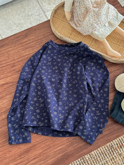 長袖Tシャツ フラワープリント総柄長袖Tシャツ キッズカットソー【mh0011001】