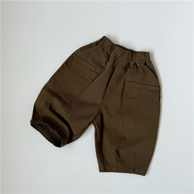 Large Pocket Cargo Trousers ワークパンツ カーゴパンツ【mh0012271】 Brown / 80cm GL-Kids