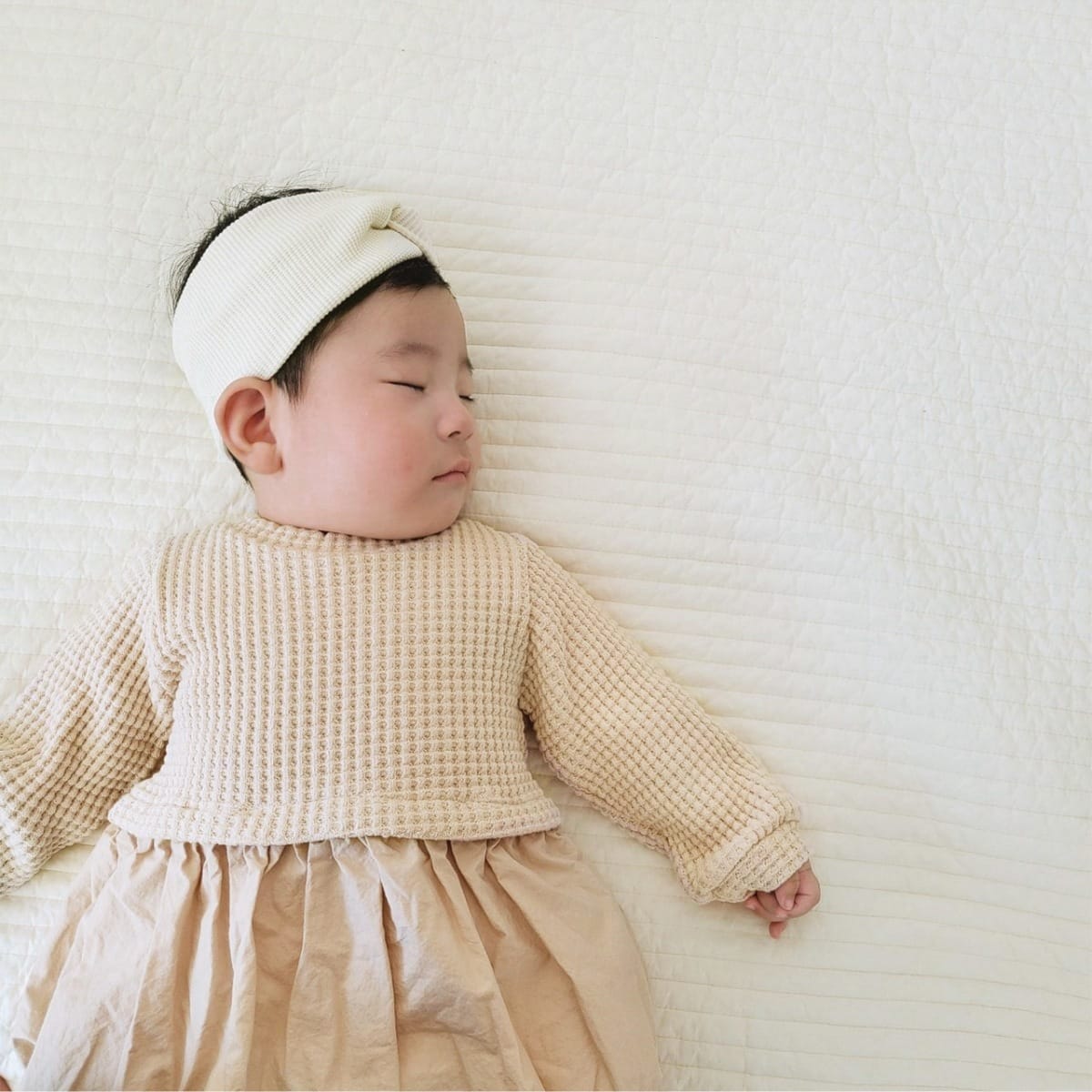 Layered Balloon Romper Beige レイヤード バルーン ロンパース ベージュ【mh0002374】 BBAMMA 長袖ロンパース