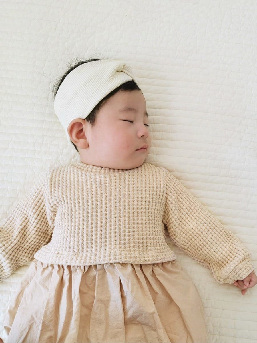Layered Balloon Romper Beige レイヤード バルーン ロンパース ベージュ【mh0002374】 BBAMMA 長袖ロンパース
