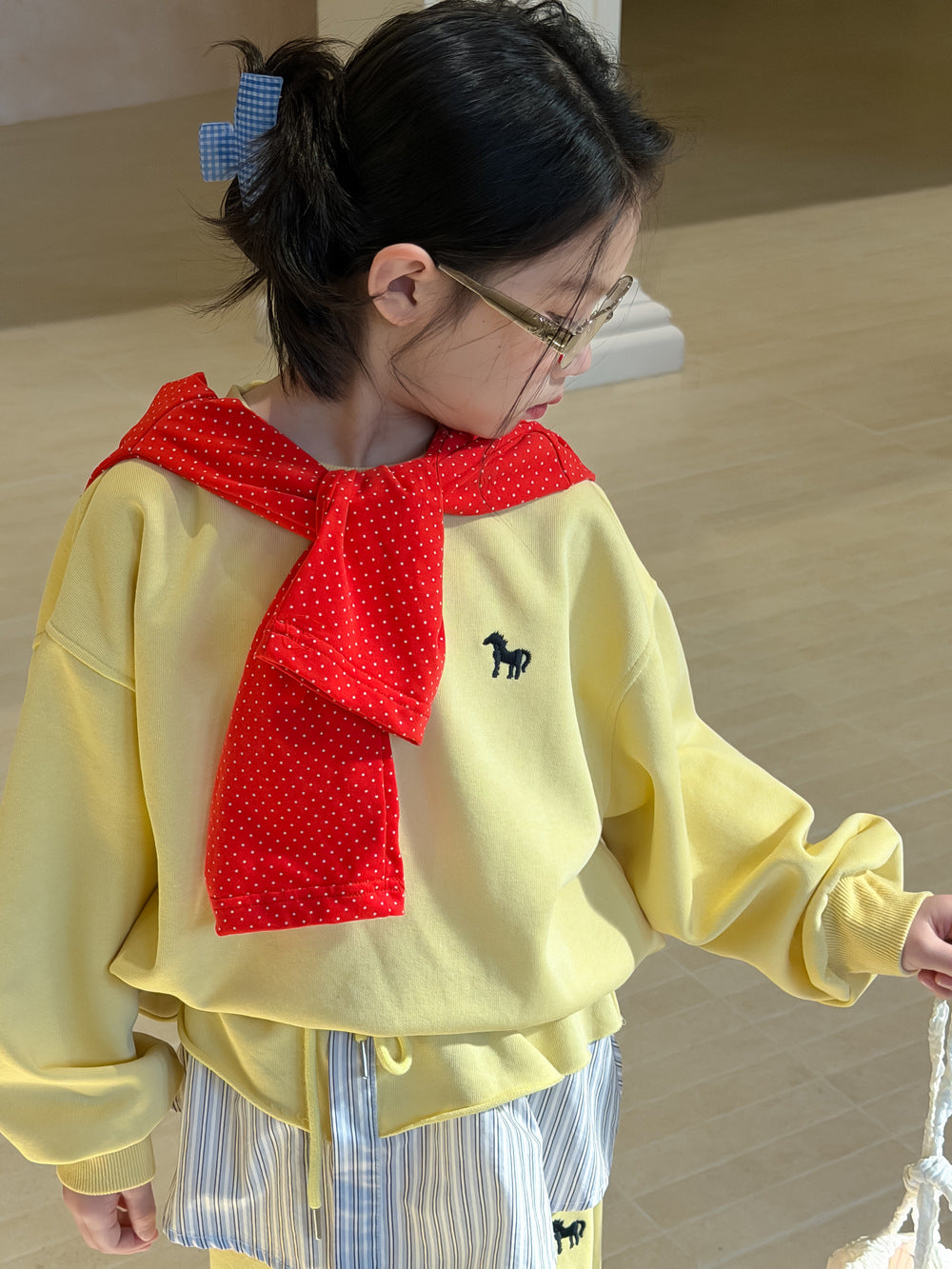 Layered Crew Neck Sweatshirt Set レイヤード風 スウェットセットアップ【mh0012365】 KUMAI.KIDS