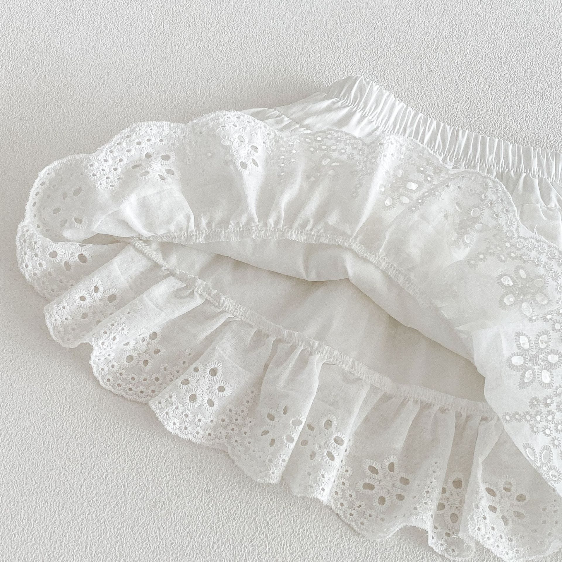 Layered Ruffle Cotton Skirt レース ギンガムチェック スカート【mh0012706】 angou スカート