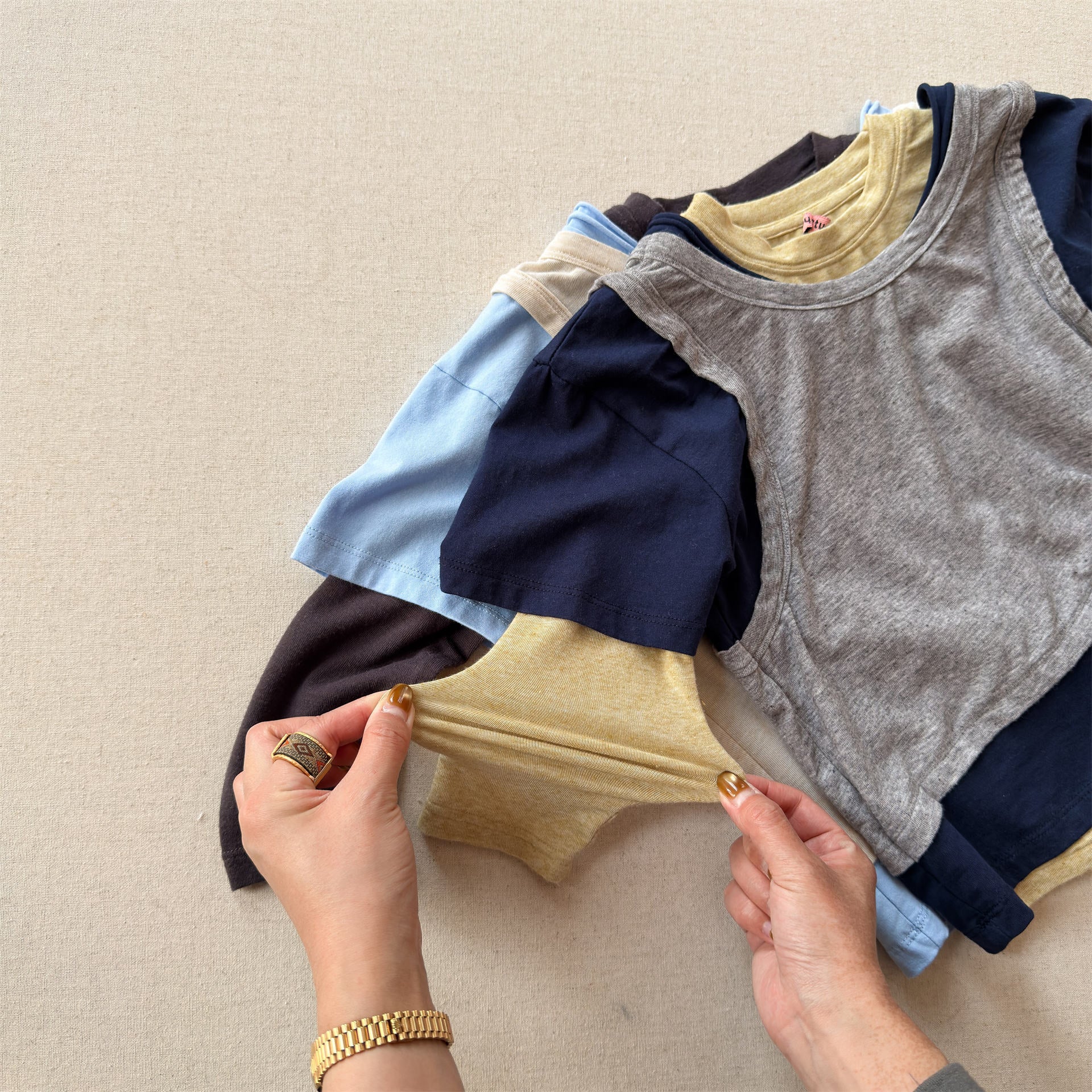 Layered Sleeveless Top T-shirt セット 重ね着風 長袖 Tシャツ【mh0012476】 ADbaby 長袖Tシャツ