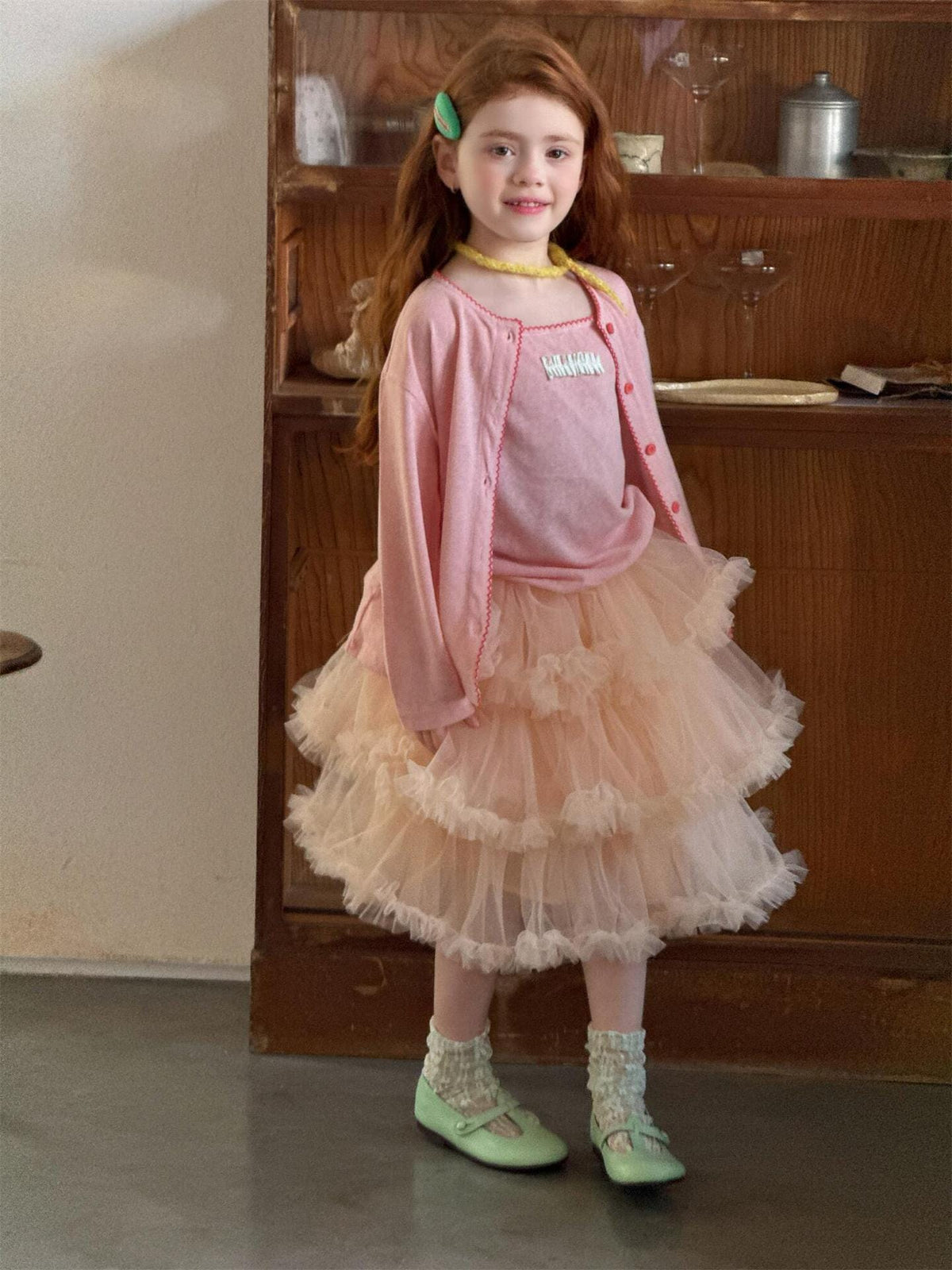 Layered Tulle Puffy Skirt チュール ティアード ミニスカート【mh0012868】 Jianzidan スカート
