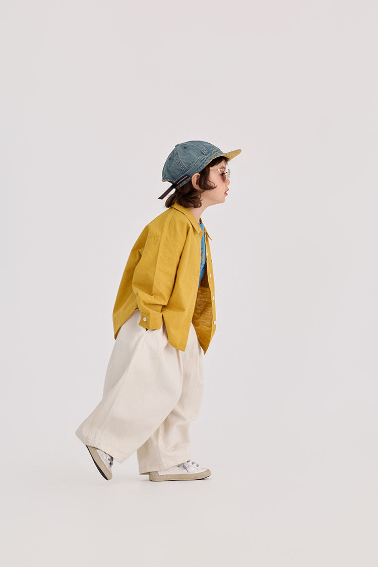 Lazy Style Loose Fit Shirt ルーズ ナチュラル 長袖シャツ【mh0012386】 HEY BOOBII