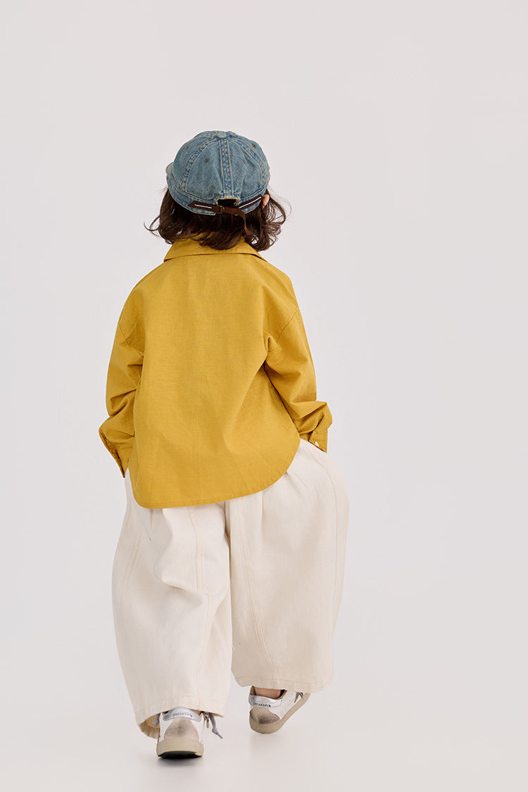 Lazy Style Loose Fit Shirt ルーズ ナチュラル 長袖シャツ【mh0012386】 HEY BOOBII