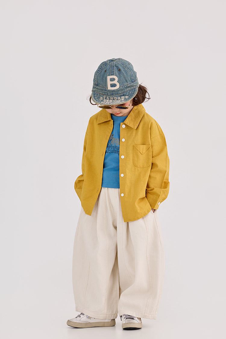 Lazy Style Loose Fit Shirt ルーズ ナチュラル 長袖シャツ【mh0012386】 HEY BOOBII