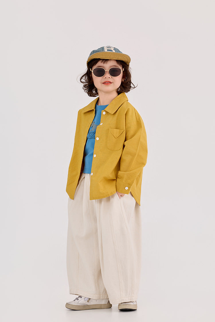 Lazy Style Loose Fit Shirt ルーズ ナチュラル 長袖シャツ【mh0012386】 HEY BOOBII