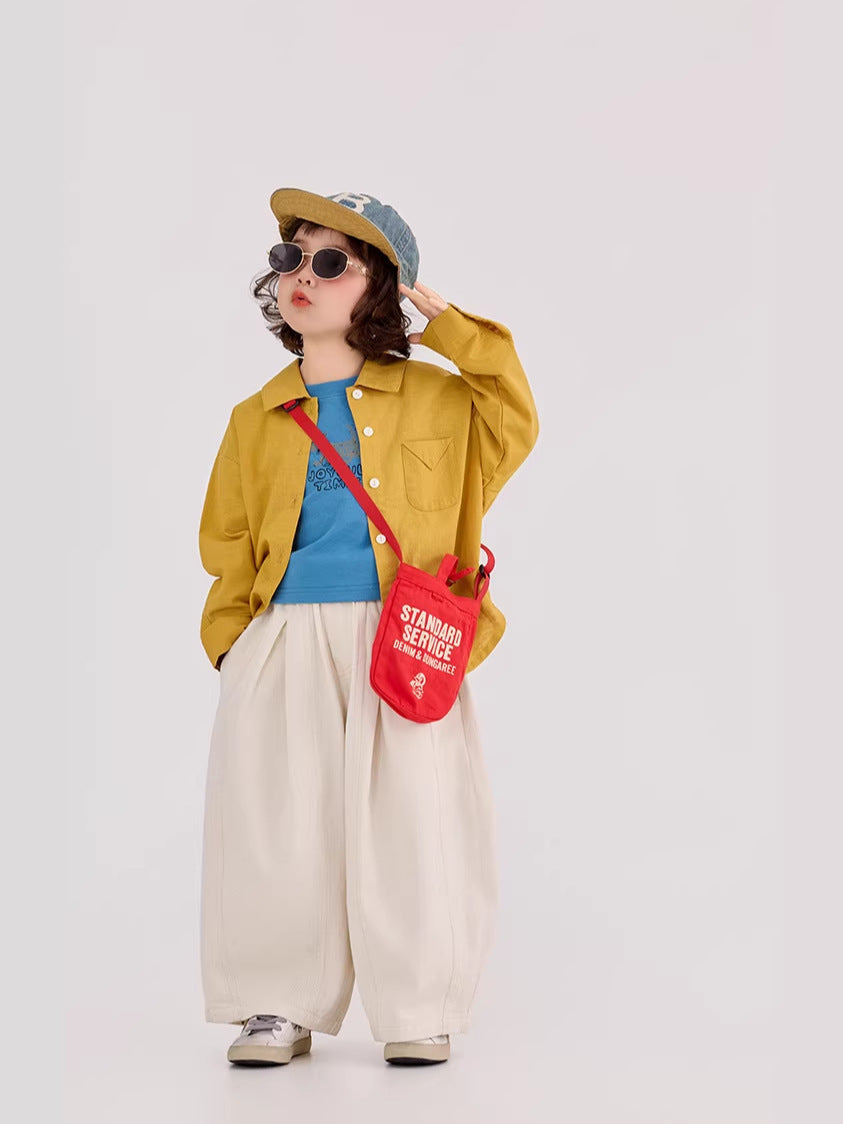 Lazy Style Loose Fit Shirt ルーズ ナチュラル 長袖シャツ【mh0012386】 mamahalo shop