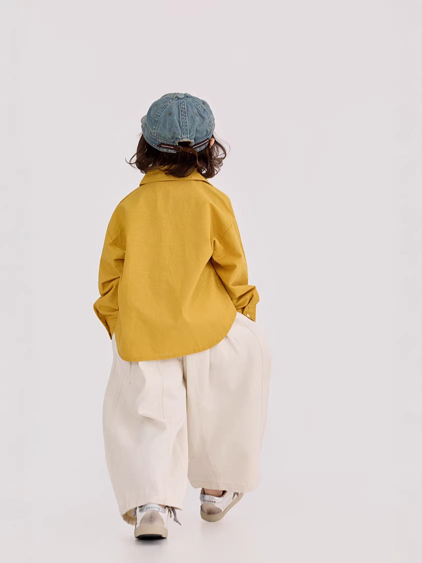 Lazy Style Loose Fit Shirt ルーズ ナチュラル 長袖シャツ【mh0012386】 mamahalo shop