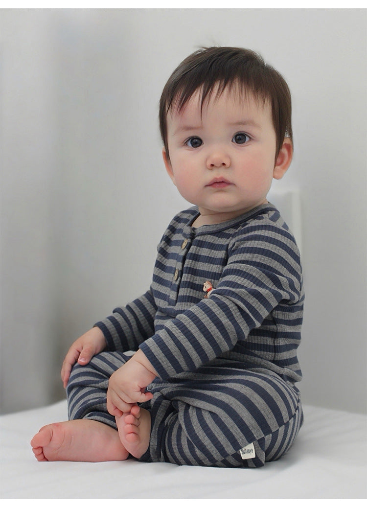 Lenzing Modal Long-Sleeve Romper モダール 長袖ロンパース【mh0012325】 Beitaoya