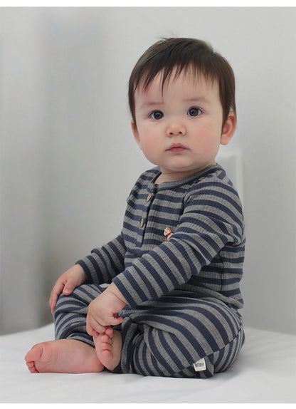 Lenzing Modal Long-Sleeve Romper モダール 長袖ロンパース【mh0012325】 Beitaoya