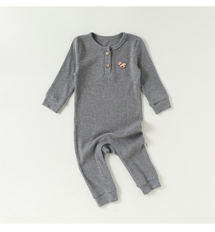 Lenzing Modal Long-Sleeve Romper モダール 長袖ロンパース【mh0012325】 Beitaoya