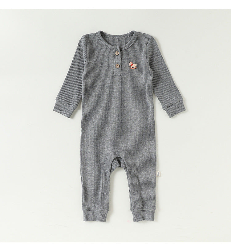 Lenzing Modal Long-Sleeve Romper モダール 長袖ロンパース【mh0012325】 Beitaoya