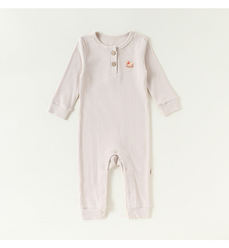 Lenzing Modal Long-Sleeve Romper モダール 長袖ロンパース【mh0012325】 Beitaoya