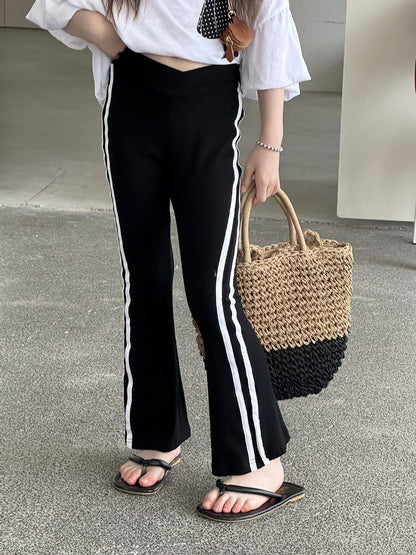 Leopard Flare Leggings フレア ロングパンツ【mh0013079】 Black / 100cm mamahalo kids ロングパンツ・スウェットパンツ