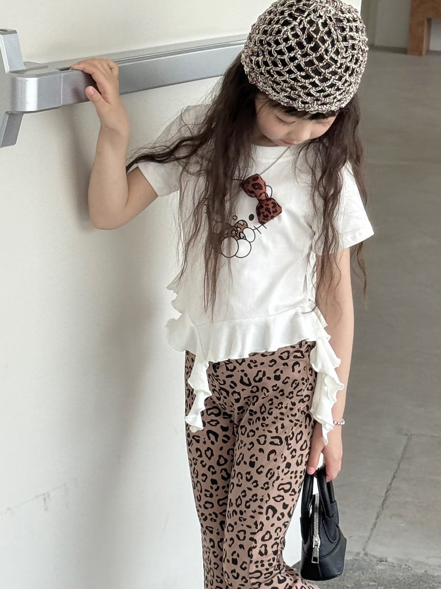 Leopard Flare Leggings フレア ロングパンツ【mh0013079】 mamahalo kids ロングパンツ・スウェットパンツ