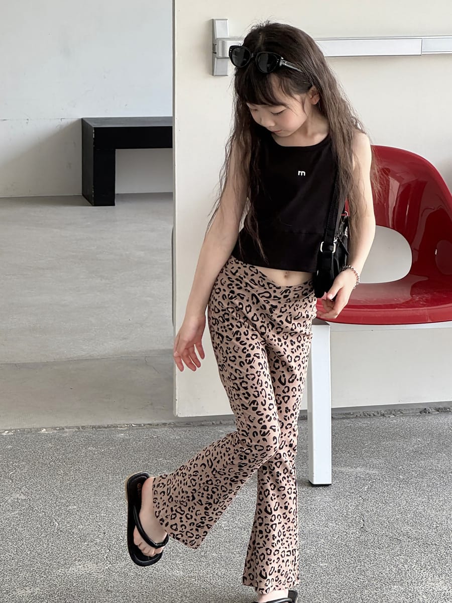 Leopard Flare Leggings フレア ロングパンツ【mh0013079】 mamahalo kids ロングパンツ・スウェットパンツ