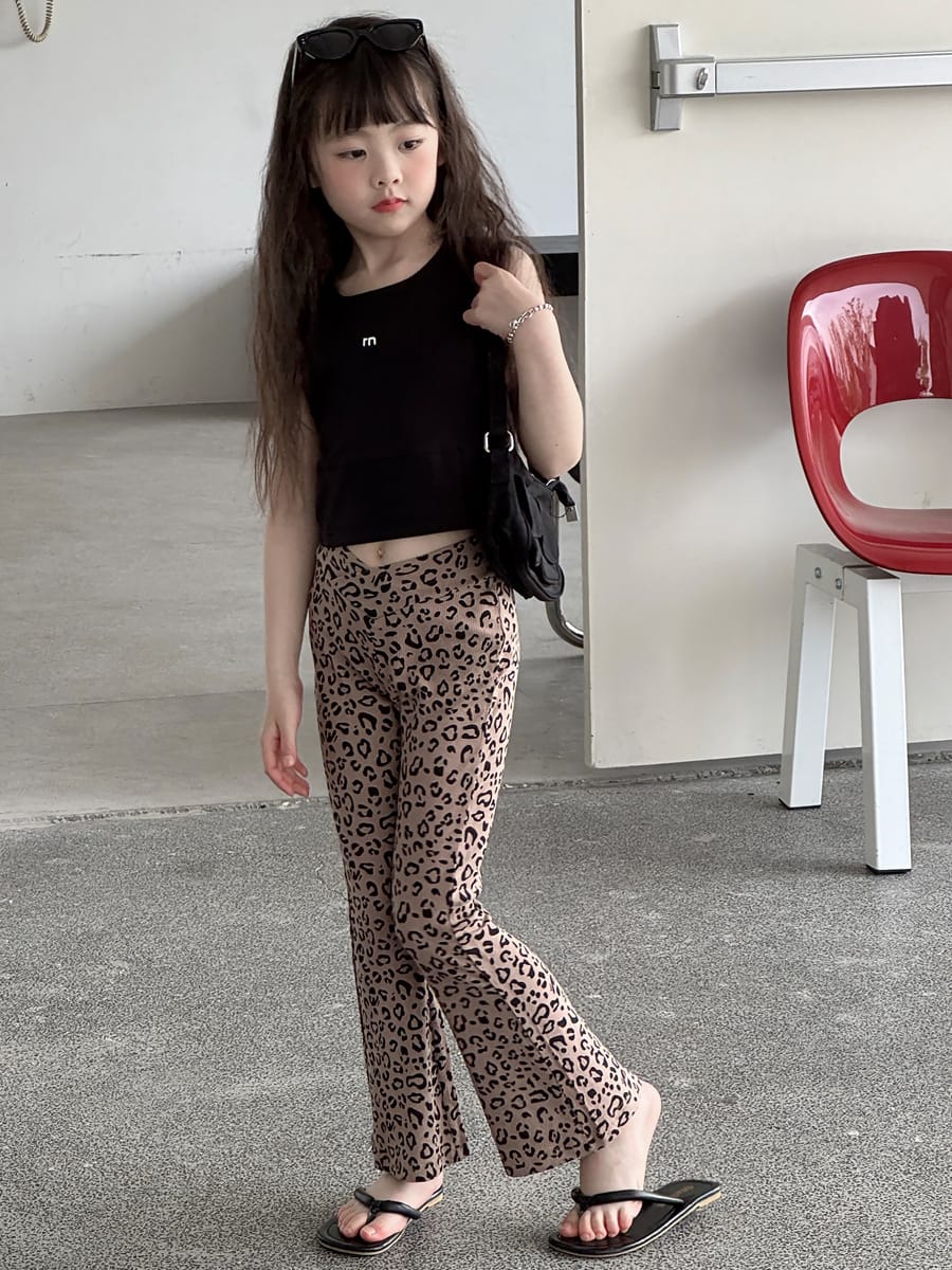 Leopard Flare Leggings フレア ロングパンツ【mh0013079】 mamahalo kids ロングパンツ・スウェットパンツ