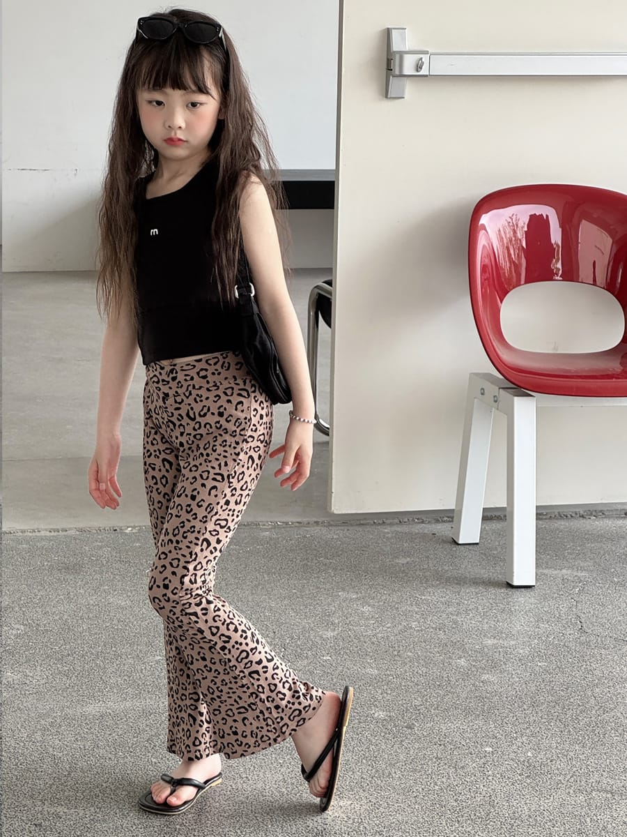 Leopard Flare Leggings フレア ロングパンツ【mh0013079】 mamahalo kids ロングパンツ・スウェットパンツ