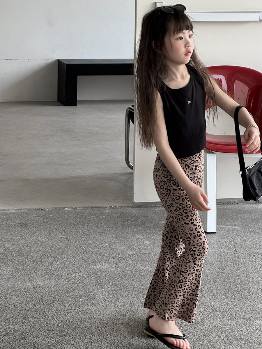 Leopard Flare Leggings フレア ロングパンツ【mh0013079】 mamahalo kids ロングパンツ・スウェットパンツ