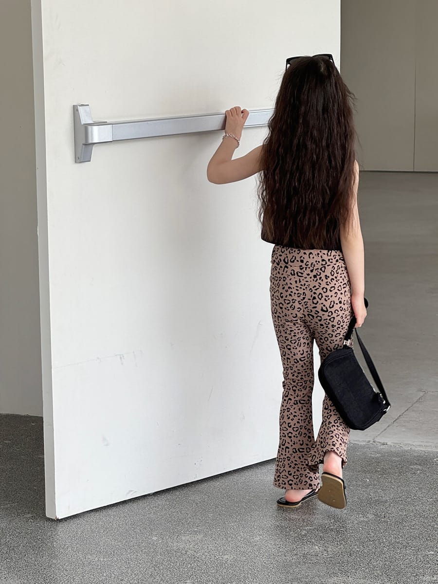 Leopard Flare Leggings フレア ロングパンツ【mh0013079】 mamahalo kids ロングパンツ・スウェットパンツ
