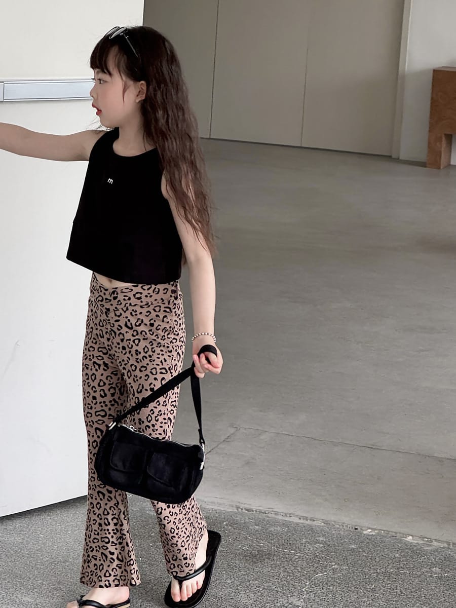 Leopard Flare Leggings フレア ロングパンツ【mh0013079】 mamahalo kids ロングパンツ・スウェットパンツ