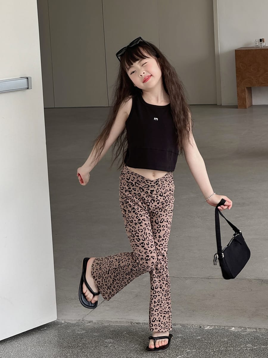 Leopard Flare Leggings フレア ロングパンツ【mh0013079】 mamahalo kids ロングパンツ・スウェットパンツ