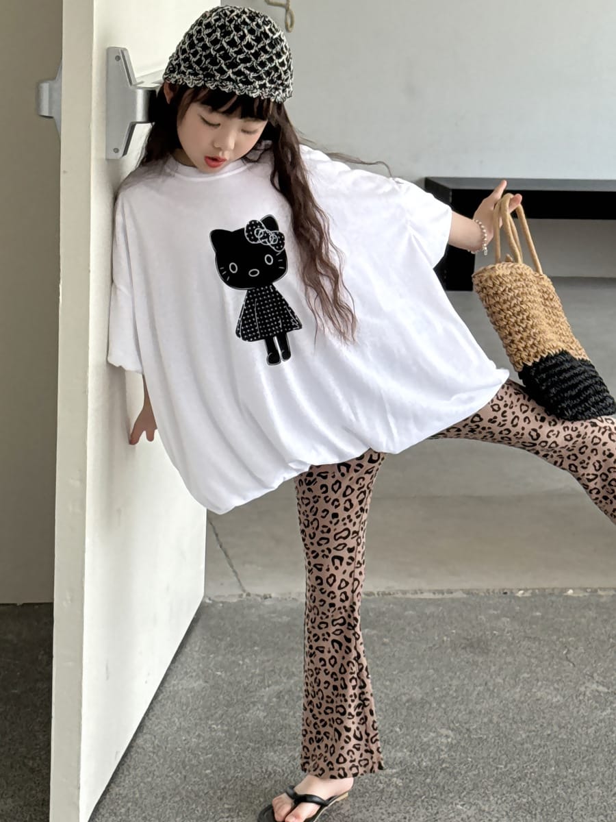 Leopard Flare Leggings フレア ロングパンツ【mh0013079】 mamahalo kids ロングパンツ・スウェットパンツ