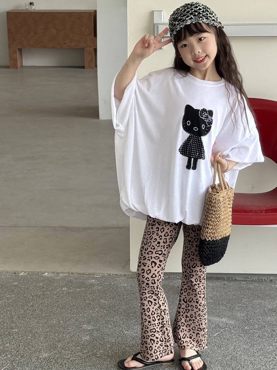Leopard Flare Leggings フレア ロングパンツ【mh0013079】 mamahalo kids ロングパンツ・スウェットパンツ