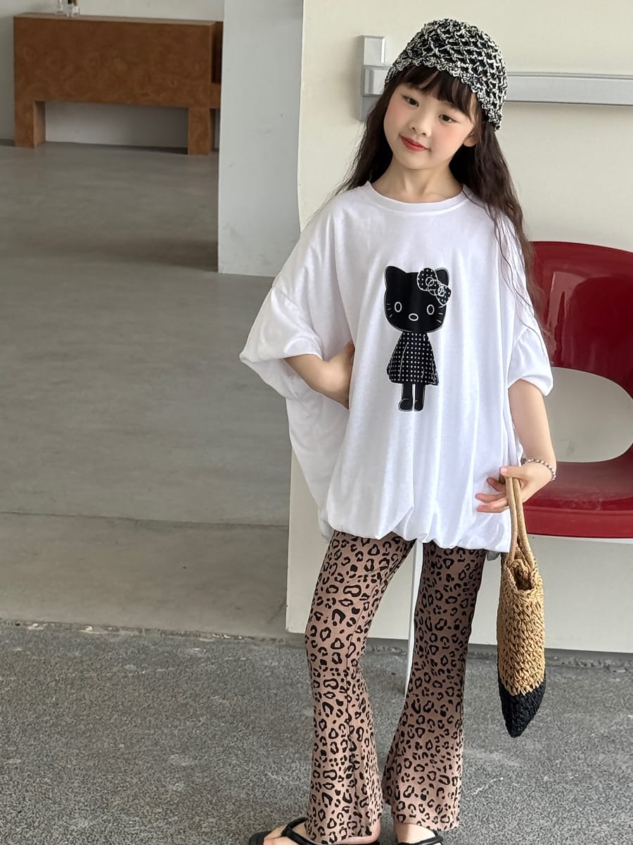 Leopard Flare Leggings フレア ロングパンツ【mh0013079】 mamahalo kids ロングパンツ・スウェットパンツ